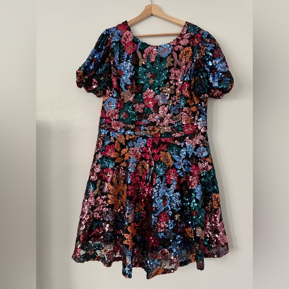 Ivy City Co Showstopper luxury Dress women short sleeve plus Size 1X - Picture 5 of 16